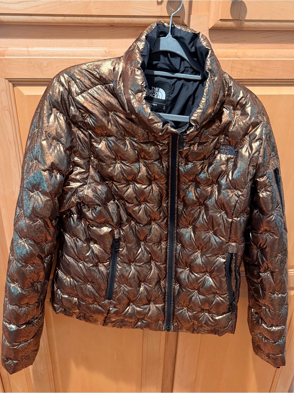 The North Face Women's Metallic Bronze Quilted Packable Puffer